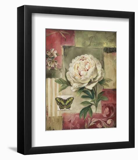 Peony and Butterfly-Lisa Audit-Framed Art Print