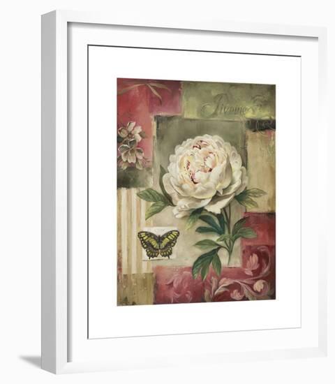 Peony and Butterfly-Lisa Audit-Framed Giclee Print