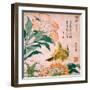 Peony and Canary by Katsushika Hokusai-Fine Art-Framed Photographic Print