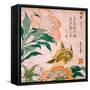 Peony and Canary by Katsushika Hokusai-Fine Art-Framed Stretched Canvas