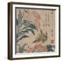 Peony and Canary, circa 1825-Katsushika Hokusai-Framed Art Print