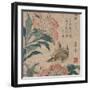 Peony and Canary, circa 1825-Katsushika Hokusai-Framed Art Print