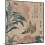 Peony and Canary, circa 1825-Katsushika Hokusai-Mounted Art Print
