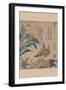 Peony and Canary-Katsushika Hokusai-Framed Art Print