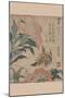 Peony and Canary-Katsushika Hokusai-Mounted Art Print