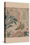 Peony and Canary-Katsushika Hokusai-Stretched Canvas