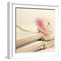 Peony Books Square-Sarah Gardner-Framed Photographic Print