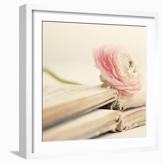 Peony Books Square-Sarah Gardner-Framed Photographic Print