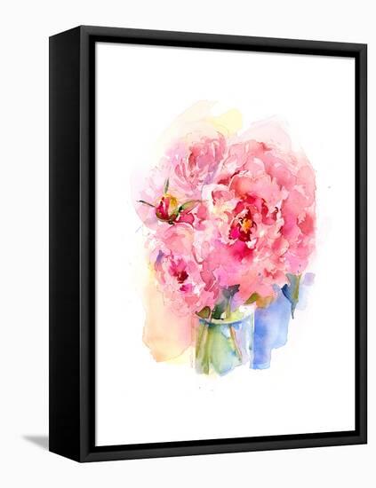 Peony Bouquet, 2016-John Keeling-Framed Stretched Canvas