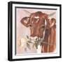 Peony Cow I-Annie Warren-Framed Art Print