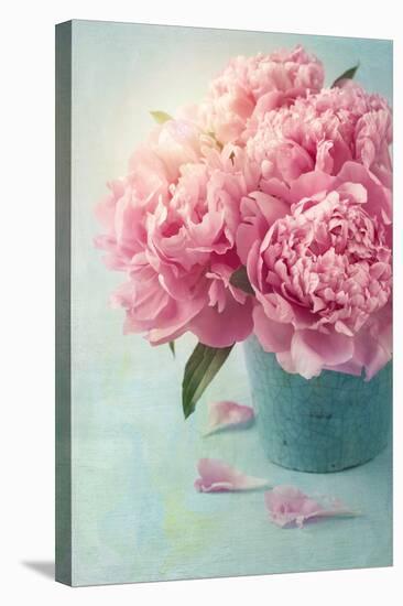 Peony Flowers in a Vase-egal-Stretched Canvas