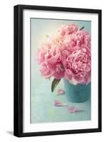 Peony Flowers in a Vase-egal-Framed Premium Photographic Print