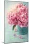 Peony Flowers in a Vase-egal-Mounted Premium Photographic Print