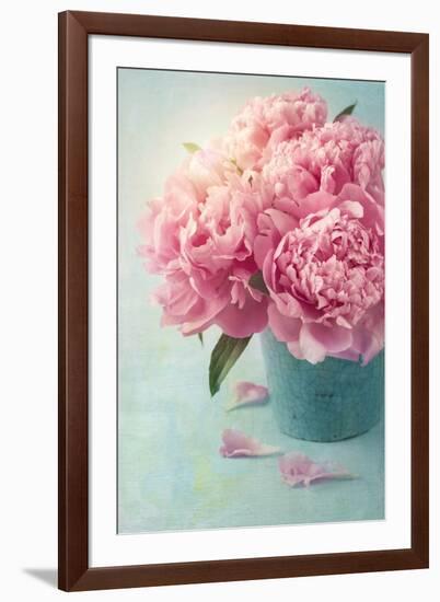 Peony Flowers in a Vase-egal-Framed Photographic Print