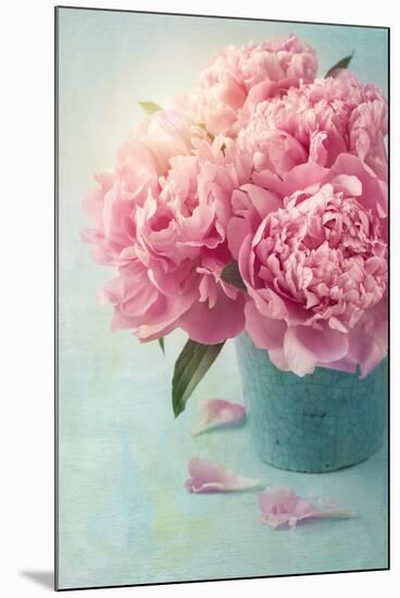 Peony Flowers in a Vase-egal-Mounted Photographic Print