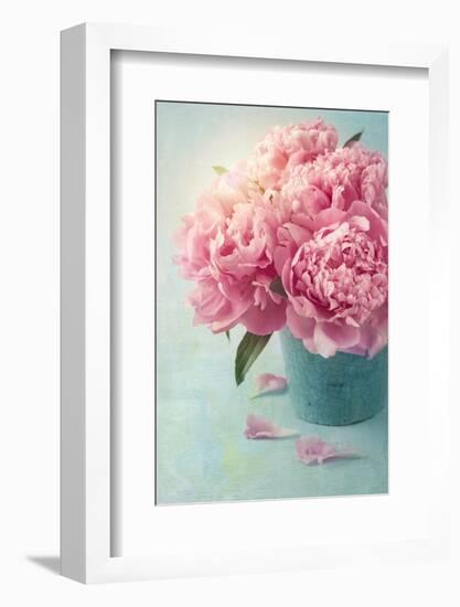 Peony Flowers in a Vase-egal-Framed Photographic Print