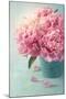 Peony Flowers in a Vase-egal-Mounted Photographic Print