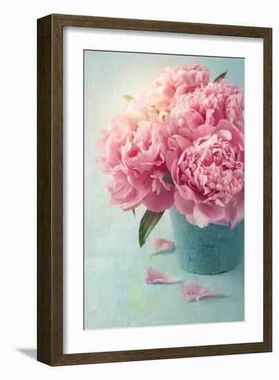 Peony Flowers in a Vase-egal-Framed Photographic Print