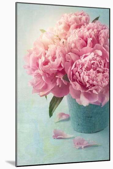 Peony Flowers in a Vase-egal-Mounted Photographic Print