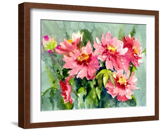 Peony Flowers-Suren Nersisyan-Framed Art Print