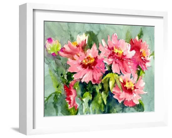Peony Flowers-Suren Nersisyan-Framed Art Print