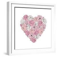 Peony Heart-Martina Pavlova-Framed Art Print