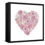 Peony Heart-Martina Pavlova-Framed Stretched Canvas