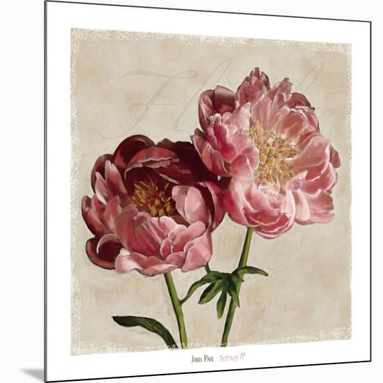 Peony II-Janel Pahl-Mounted Art Print