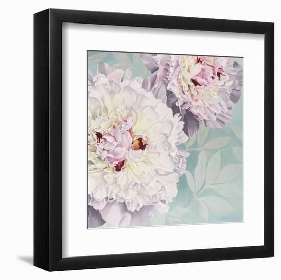 Peony on Blue-Elizabeth Hellman-Framed Art Print