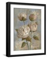 Peony on Soft Blue-Silvia Vassileva-Framed Art Print