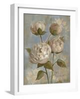 Peony on Soft Blue-Silvia Vassileva-Framed Art Print