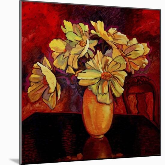 Peony Vase-John Newcomb-Mounted Giclee Print