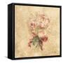 Peony with Red Ribbon-Cheri Blum-Framed Stretched Canvas