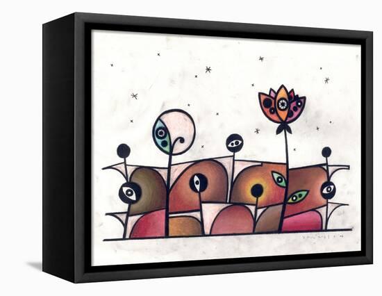 People and Flower-Enrico Varrasso-Framed Stretched Canvas