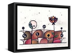 People and Flower-Enrico Varrasso-Framed Stretched Canvas