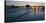 People and pier on Fort Myers Beach at sunset, Estero Island, Lee County, Florida, USA-null-Stretched Canvas