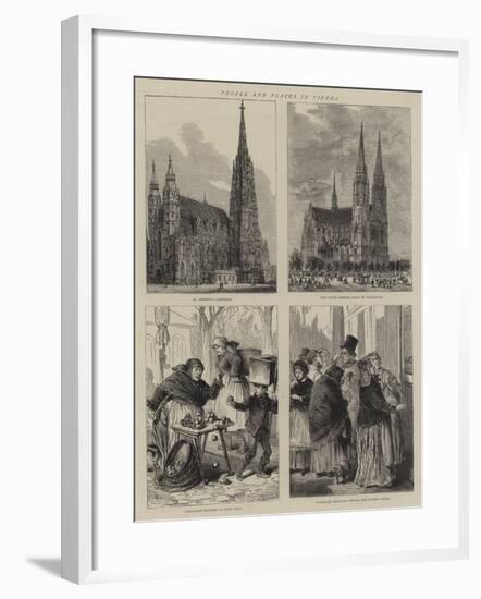 People and Places in Vienna-Henry William Brewer-Framed Giclee Print