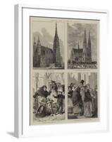 People and Places in Vienna-Henry William Brewer-Framed Giclee Print