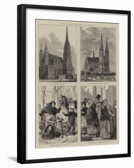 People and Places in Vienna-Henry William Brewer-Framed Giclee Print