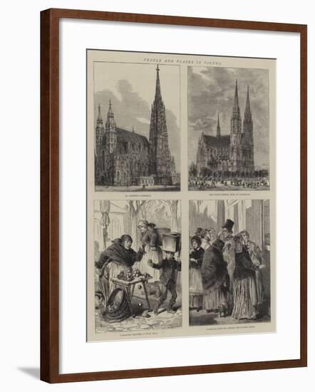 People and Places in Vienna-Henry William Brewer-Framed Giclee Print