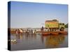 People and Truck Crossing the Manambolo River, Tsingy De Bemaraha, Madagascar, Africa-null-Stretched Canvas