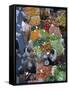 People at a Fruit and Vegetable Stall in the Market Hall in Funchal, Madeira, Portugal-Hans Peter Merten-Framed Stretched Canvas