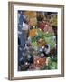 People at a Fruit and Vegetable Stall in the Market Hall in Funchal, Madeira, Portugal-Hans Peter Merten-Framed Photographic Print