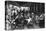 People at a Pavement Cafe, Paris, 1931-Ernest Flammarion-Stretched Canvas