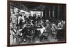 People at a Pavement Cafe, Paris, 1931-Ernest Flammarion-Framed Giclee Print