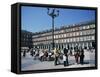 People at a Popular Meeting Point in the Plaza Mayor in Madrid, Spain, Europe-Jeremy Bright-Framed Stretched Canvas