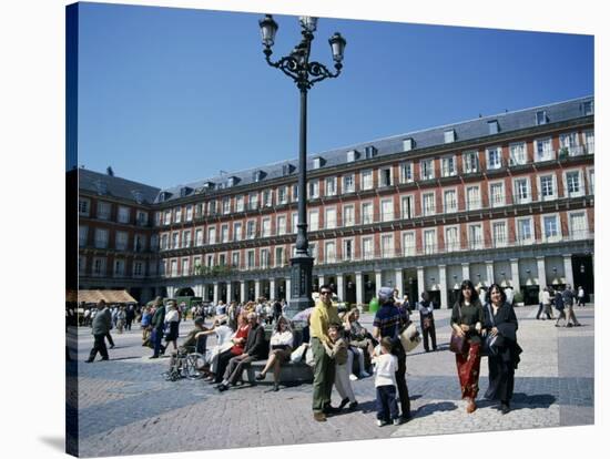 People at a Popular Meeting Point in the Plaza Mayor in Madrid, Spain, Europe-Jeremy Bright-Stretched Canvas