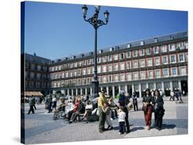 People at a Popular Meeting Point in the Plaza Mayor in Madrid, Spain, Europe-Jeremy Bright-Stretched Canvas