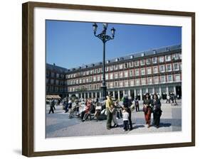 People at a Popular Meeting Point in the Plaza Mayor in Madrid, Spain, Europe-Jeremy Bright-Framed Photographic Print