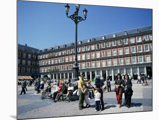 People at a Popular Meeting Point in the Plaza Mayor in Madrid, Spain, Europe-Jeremy Bright-Mounted Photographic Print